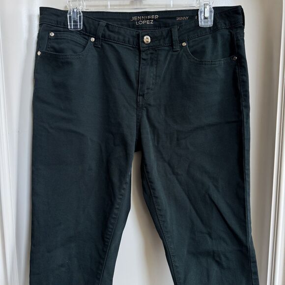Jennifer Lopez Dark Green Skinny Jeans Size 8 - Picture 1 of 5